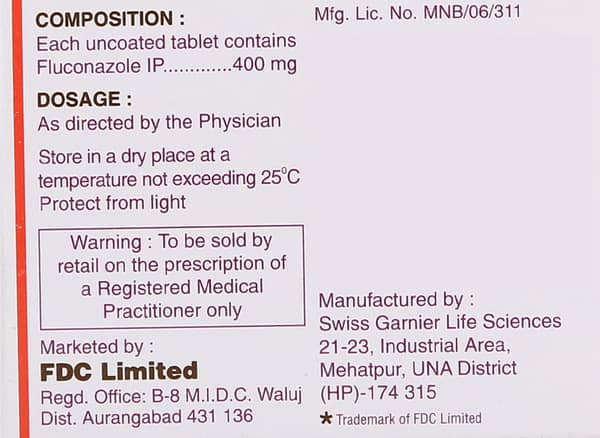Zocon 400mg Strip Of 1 Tablet
