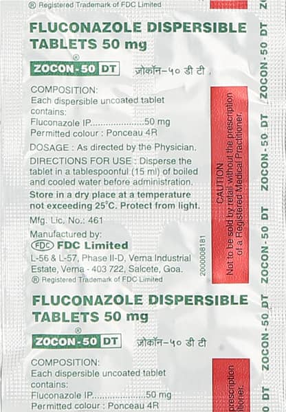 Zocon Dt 50mg Strip Of 4 Tablets