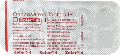 ज़ोफर 4एमजी 10 टैबलेट की स्ट्रिप