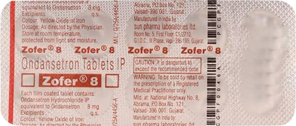 Zofer 8mg Strip Of 10 Tablets