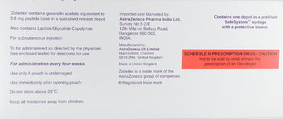 Zoladex 3.6mg Pre Filled Syringe Of 1 Injection
