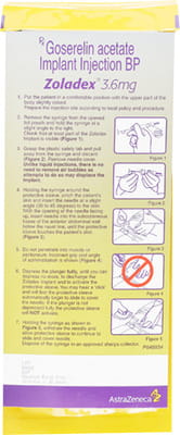 Zoladex 3.6mg Pre Filled Syringe Of 1 Injection