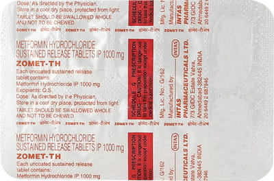 Zomet Th 1000mg Strip Of 10 Tablets