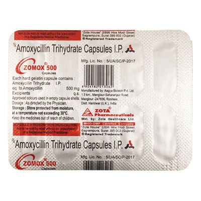 Zomox 500mg Strip Of 10 Capsules