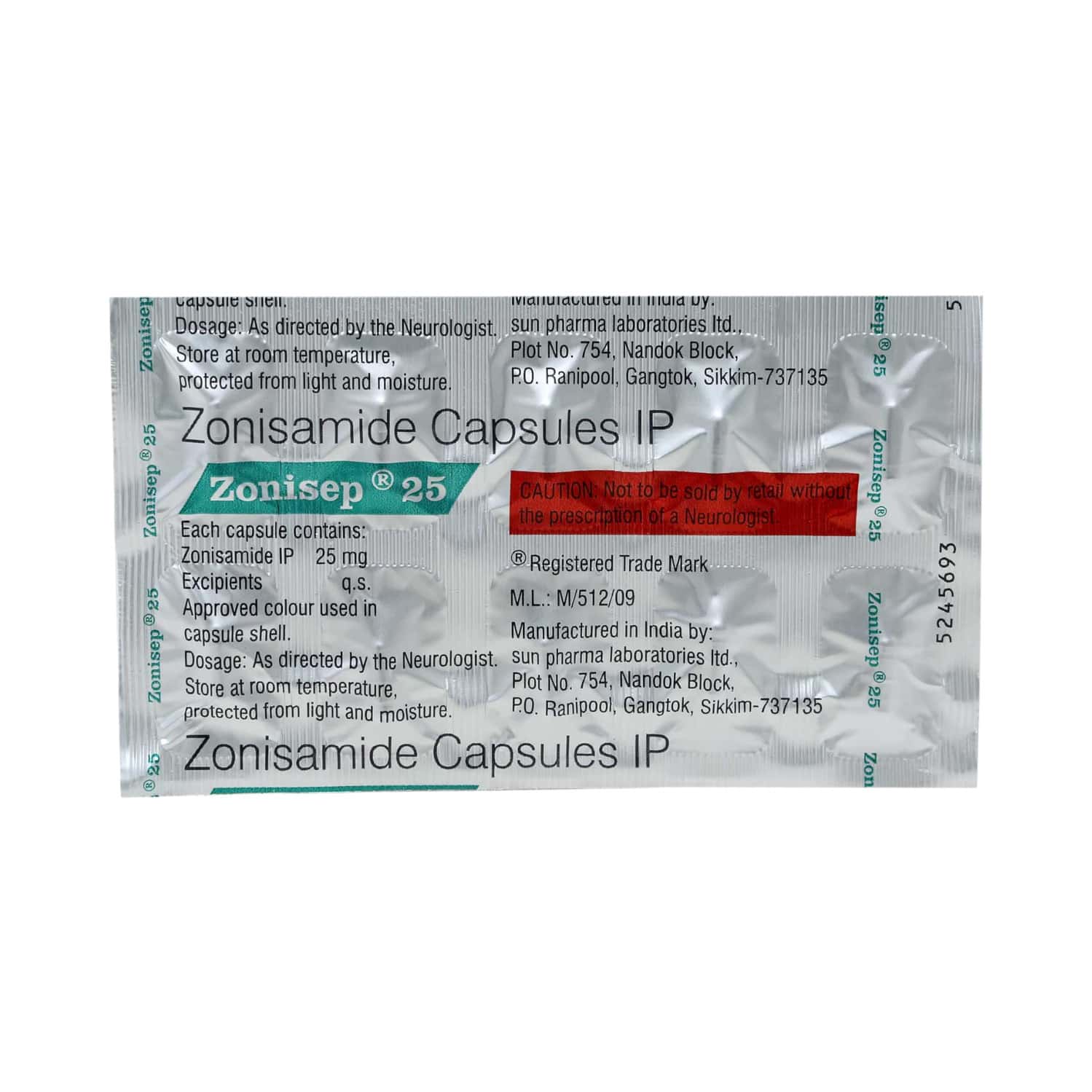 Zonisep 25 MG Capsule (10): Uses, Side Effects, Price & Dosage | PharmEasy