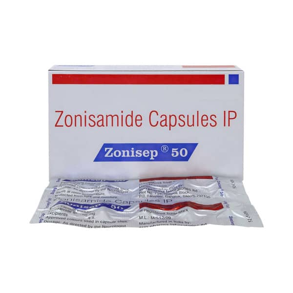 Zonisep 50mg Strip Of 10 Capsules
