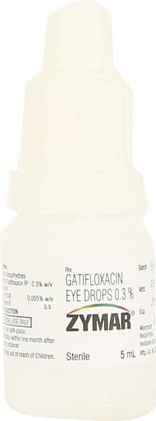 Zymar 0.3%W/V Bottle Of 5ml Eye Drops