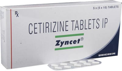 Zyncet 10mg Strip Of 10 Tablets