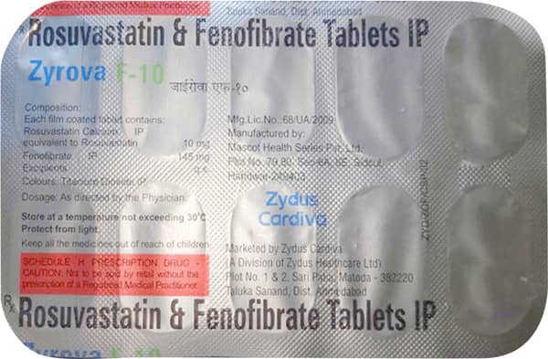 Zyrova F10 Strip Of 10 Tablets