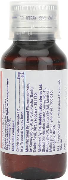 Zyrtec Bottle Of 60ml Syrup