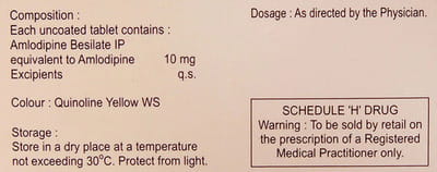Amlokind 10mg Strip Of 10 Tablets