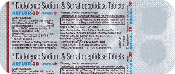 Arflur 3d Strip Of 10 Tablets