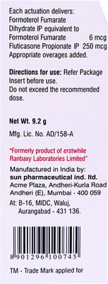 Avessa 250/6mcg Box Of 120md Metered Dose Inhaler