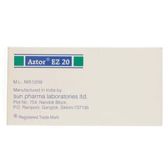 Aztor Ez 20mg Strip Of 10 Tablets: Uses, Side Effects, Price & Dosage ...