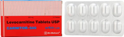 Carnitor 500mg Strip Of 10 Tablets