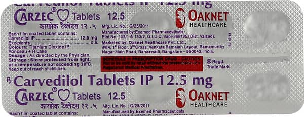 Carzec 12.5Mg Strip Of 10 Tablets