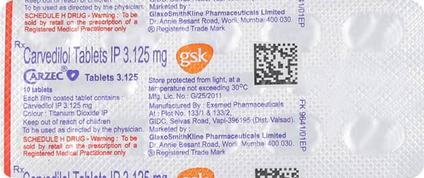 Carzec 3.125mg Tablet
