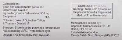 Cefakind 500mg Strip Of 10 Tablets