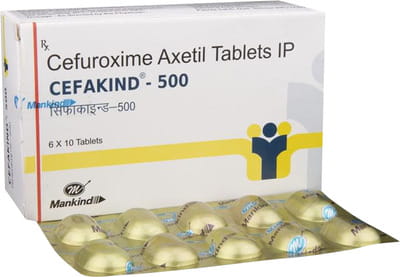 Cefakind 500mg Strip Of 10 Tablets