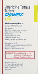 Champix 1 MG Tablet (28): Uses, Side Effects, Price & Dosage | PharmEasy