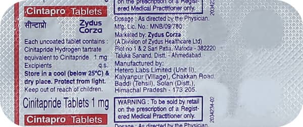 Cintapro Strip Of 10 Tablets