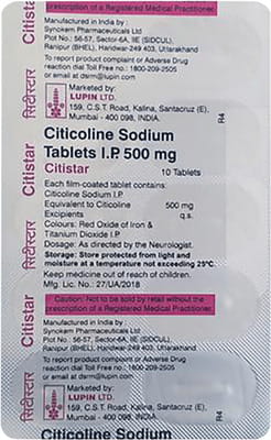 Citistar 500mg Strip Of 10 Tablets