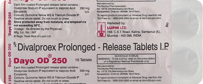 Dayo Od 250mg Strip Of 10 Tablets