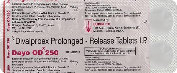 Dayo Od 250mg Strip Of 10 Tablets