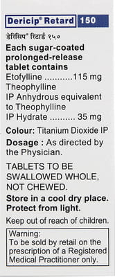 Dericip Retard 150mg Strip Of 10 Tablets