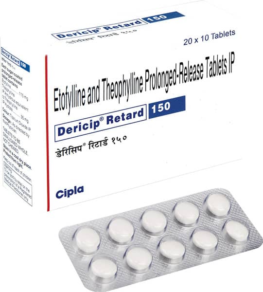 Dericip Retard 150mg Strip Of 10 Tablets