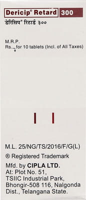 Dericip Retard 300mg Strip Of 10 Tablets