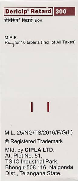 Dericip Retard 300mg Strip Of 10 Tablets
