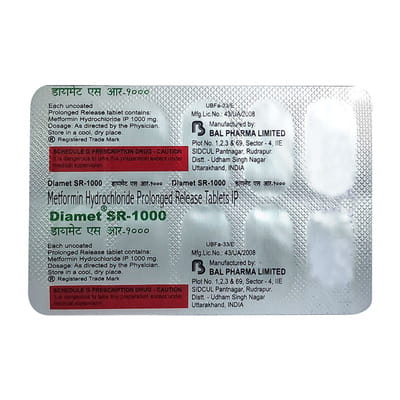 Diamet Sr 1000mg Strip Of 10 Tablets