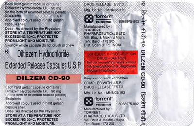 Dilzem Cd 90mg Strip Of 10 Capsules
