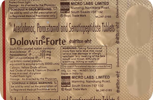 Dolowin Forte Strip Of 10 Tablets