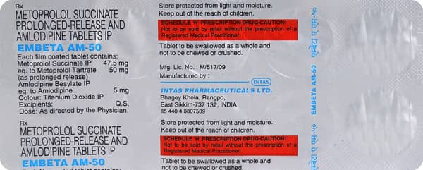 Embeta Am 50mg Strip Of 10 Tablets