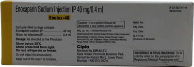 Enclex 40mg Pre Filled Syringe Of 0.4ml Injection
