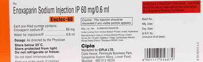 Enclex 60mg Pre Filled Syringe Of 0.6ml Injection