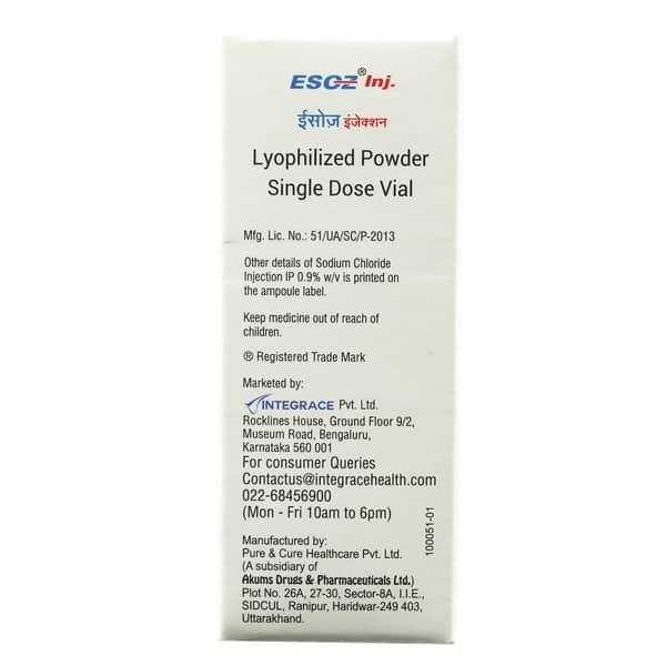 Esoz 40Mg Dry Vial Of 1 Powder For Injection