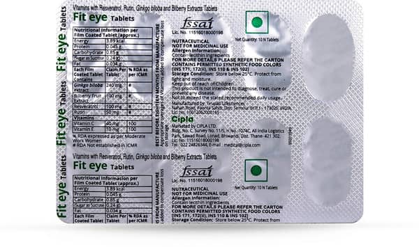 Fit Eye Strip Of 10 Tablets