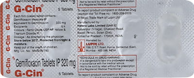 G Cin Strip Of 5 Tablets