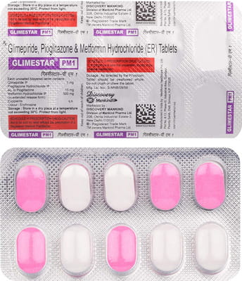 Glimestar Pm 1mg Strip Of 10 Tablets