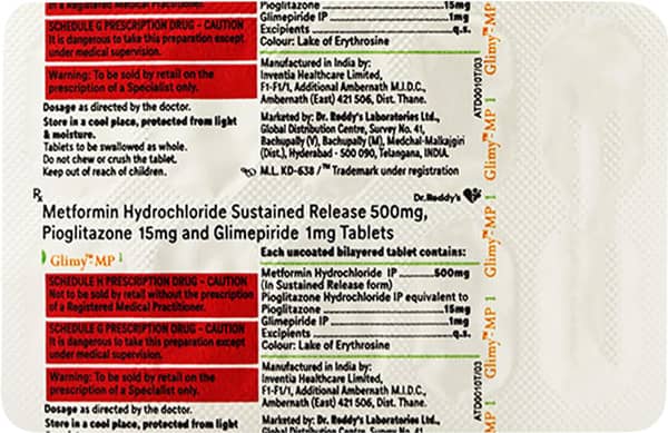 Glimy Mp1 Strip Of 10 Tablets