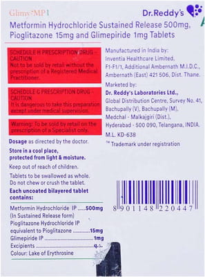 Glimy Mp1 Strip Of 10 Tablets