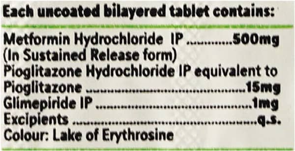 Glimy Mp1 Strip Of 10 Tablets