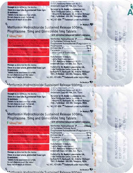 Glimy Mp1 Strip Of 10 Tablets