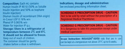 Insugen 50/50 40iu Vial Of 10ml Injection