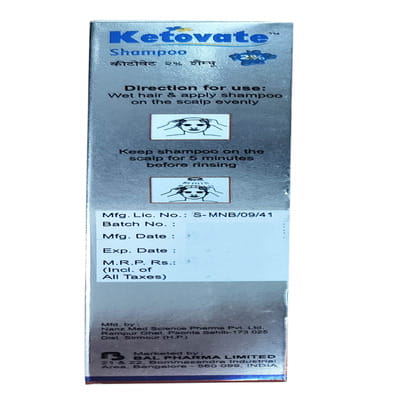 Ketovate 2% Bottle Of 100ml Shampoo