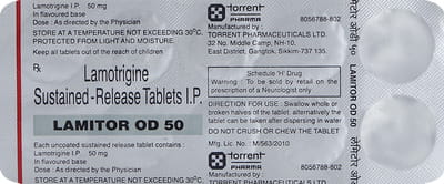 Lamitor Od 50mg Strip Of 10 Tablets
