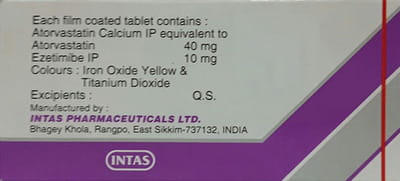 Lipi Ez 40mg Strip Of 10 Tablets